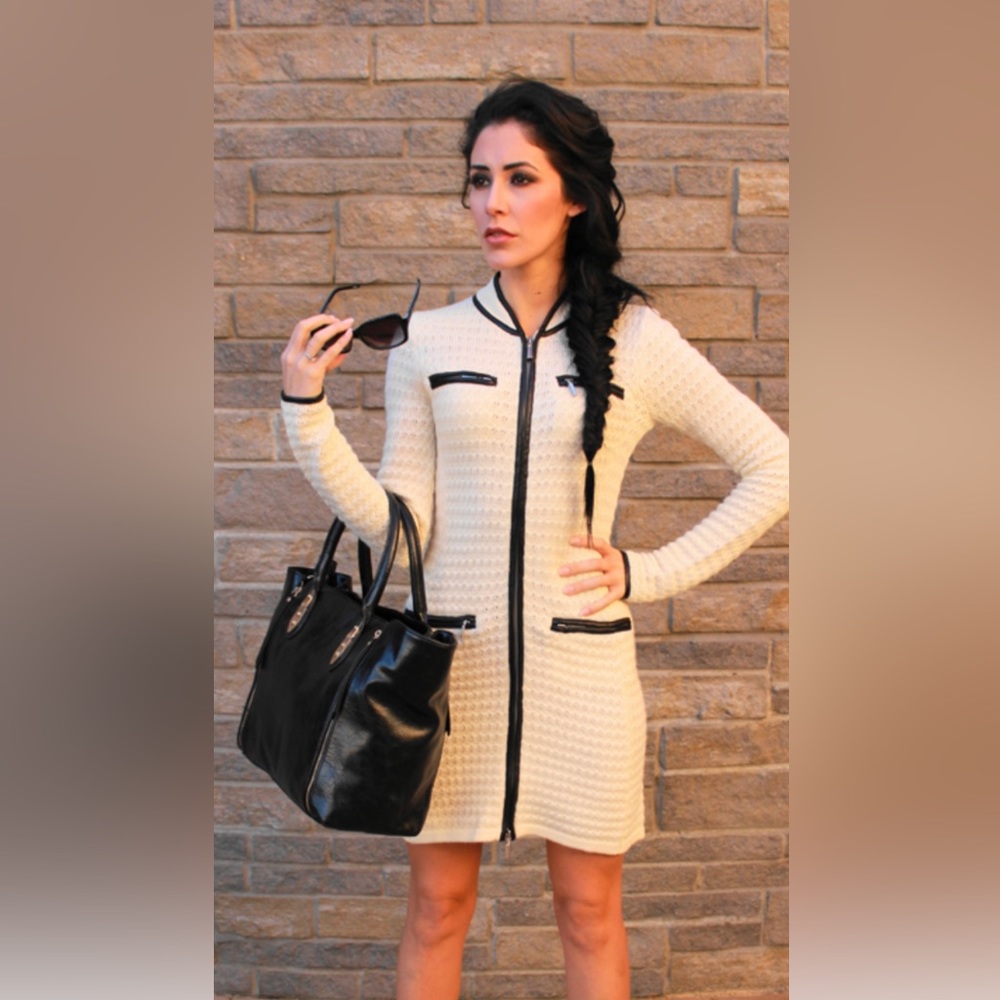 Boston Proper red sweater dress